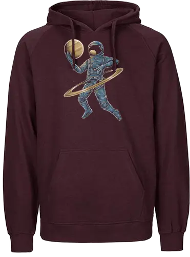 Cosmic Hula Hoop - astronaut, space, Saturn, planet, scifi - Fairtrade Hoodie