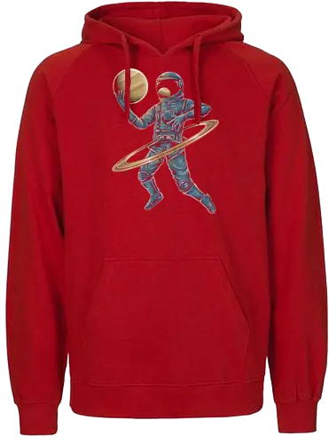 Cosmic Hula Hoop - astronaut, space, Saturn, planet, scifi - Fairtrade Hoodie