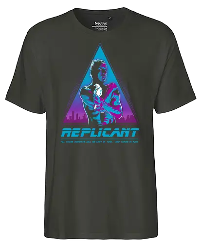 Like tears in rain - bladerunner, replicant, roy batty, 80s, neon noir - Fairtrade T-Shirt