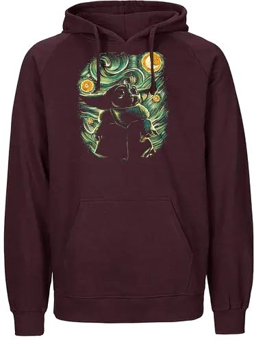 Starry Child - starry night, van gogh, child, alien, baby, space opera - Fairtrade Hoodie