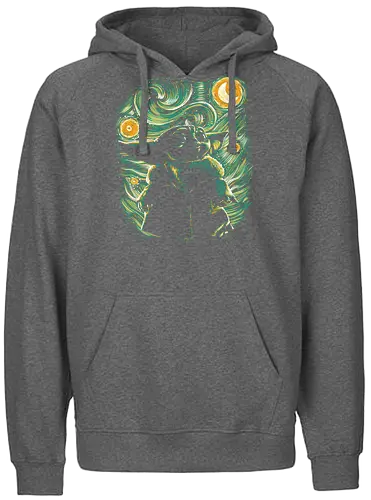 Starry Child - starry night, van gogh, child, alien, baby, space opera - Fairtrade Hoodie