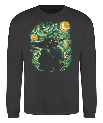 Starry Child - starry night, van gogh, child, alien, baby, space opera - Sweatshirt