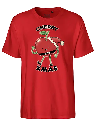 Cherry Christmas - christmas, weihnachten, Kirsche, Cherry - Fairtrade T-Shirt