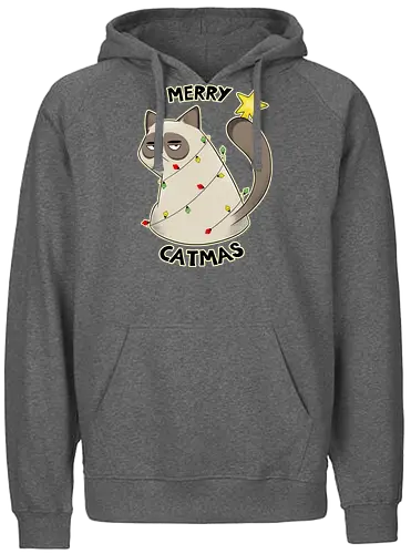 Merry Catmas - christmas, katze, cat - Fairtrade Hoodie