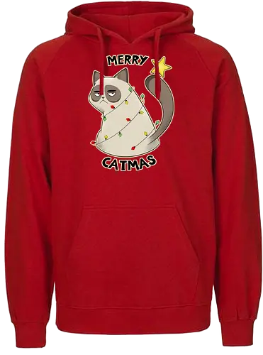 Merry Catmas - christmas, katze, cat - Fairtrade Hoodie