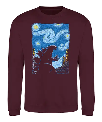 Gogh-Zilla - monster, kaiju, japan, van gogh - Sweatshirt