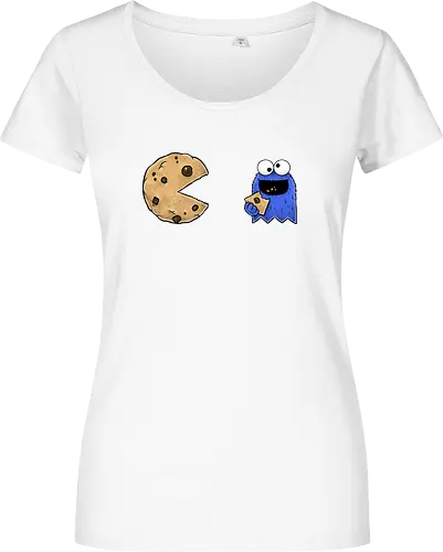 Pac-Cookie Man - cookie, krümel, gaming - Damen T-Shirt