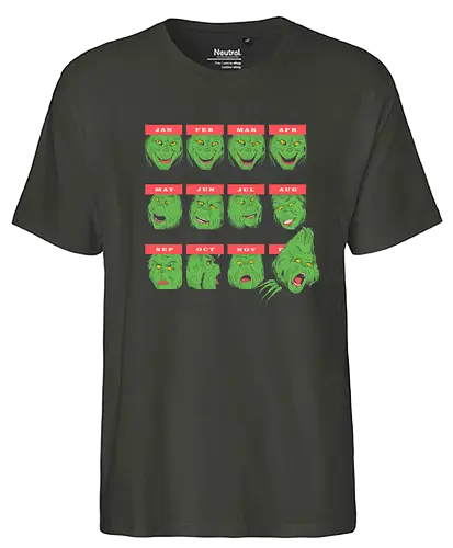 Annual Mood - grinch, weihnachten, christmas - Fairtrade T-Shirt