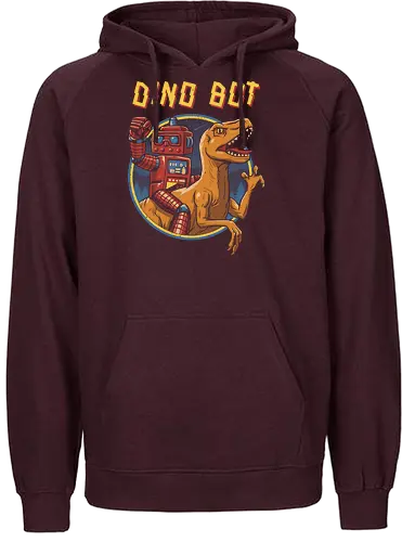 Dino Bot - dinosaur, bot, robot, vincenttrinidad - Fairtrade Hoodie