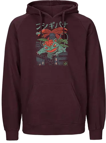 Grass Kaiju - vincent trinidad, kaiju, monster, mashup, anime, manga, gaming, pocket, retro, classic, Kaiju - Fairtrade Hoodie