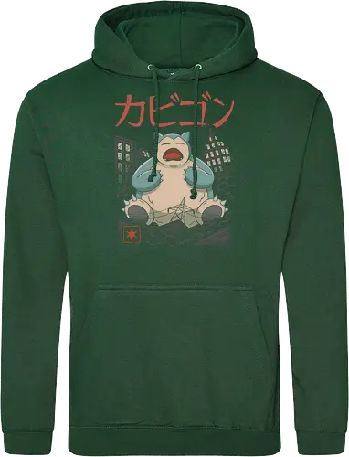 Sleeping Kaiju - kaiju, monster, mashup, relax, anime, manga, gaming, pocket, retro, classic, Kaiju - Standard Hoodie