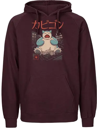 Sleeping Kaiju - kaiju, monster, mashup, relax, anime, manga, gaming, pocket, retro, classic, Kaiju - Fairtrade Hoodie