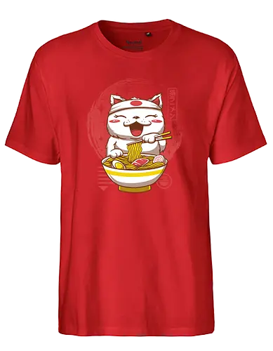 Neko Ramen - neko, ramen, japan, nippon, katze, cat, Japanese - Fairtrade T-Shirt