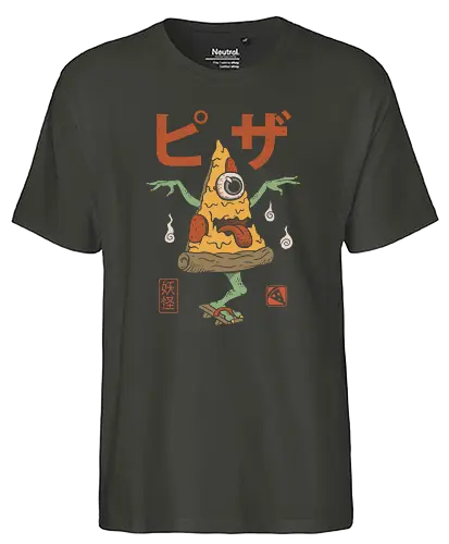 Pizza Yōkai - yokai, ananas, pizza, geist, ghost, japan, monster - Fairtrade T-Shirt