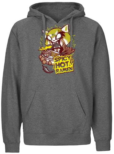Spicy Comfort Food - ramen, essen, japan, sushi, aggretsuko, sanrio, retsuko, nudelsuppe, scharf, spicy, dth metal - Fairtrade Hoodie
