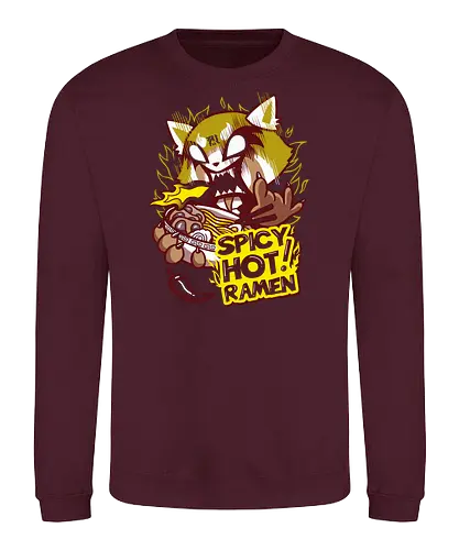 Spicy Comfort Food - ramen, essen, japan, sushi, aggretsuko, sanrio, retsuko, nudelsuppe, scharf, spicy, dth metal - Sweatshirt