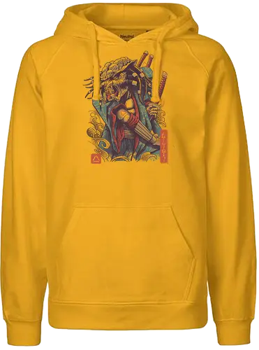 Samurai Predator - samurai, predator, movie, monster, kaiju, japan, nippon - Fairtrade Hoodie