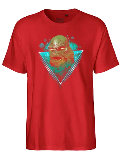Rad Creature - horror, monster, classic, movie, film, fish, swamp, thing, rad - Fairtrade T-Shirt