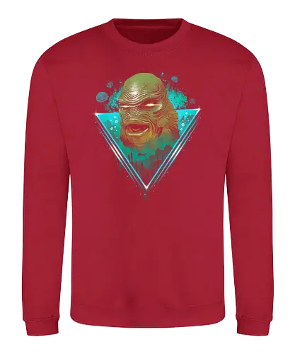 Rad Creature - horror, monster, classic, movie, film, fish, swamp, thing, rad - Sweatshirt