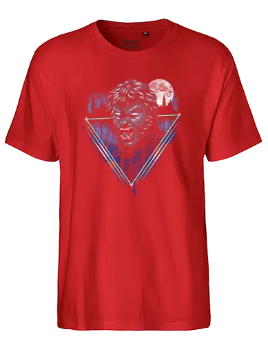 Rad Wolfman - wolfman, werewolf, horror, monster, moon, full moon, vollmond, rad - Fairtrade T-Shirt