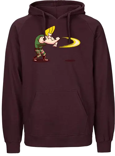 Hedgehog Bravo! - mashup, guile, gaming, classic gaming, johnny bravo, serie, tv, cartoon, bt em up, Bt em up - Fairtrade Hoodie