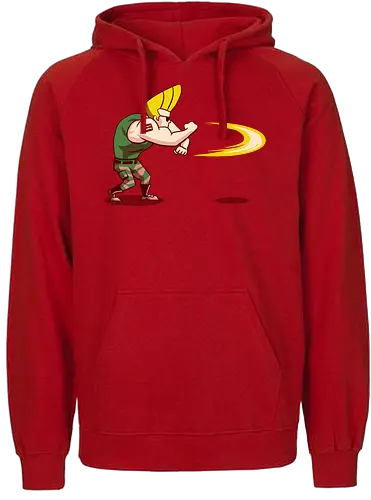 Hedgehog Bravo! - mashup, guile, gaming, classic gaming, johnny bravo, serie, tv, cartoon, bt em up, Bt em up - Fairtrade Hoodie