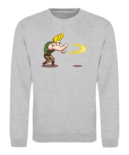 Hedgehog Bravo! - mashup, guile, gaming, classic gaming, johnny bravo, serie, tv, cartoon, bt em up, Bt em up - Sweatshirt