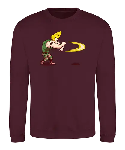 Hedgehog Bravo! - mashup, guile, gaming, classic gaming, johnny bravo, serie, tv, cartoon, bt em up, Bt em up - Sweatshirt
