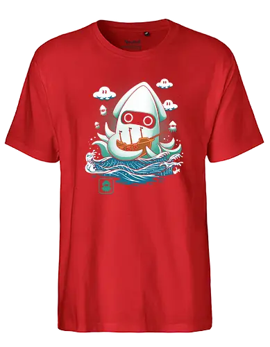 Blooper Kaiju - kaiju, monster, squid, japan, nippon, keiju, art, kunst, gaming, mashup, mario, Japanese - Fairtrade T-Shirt