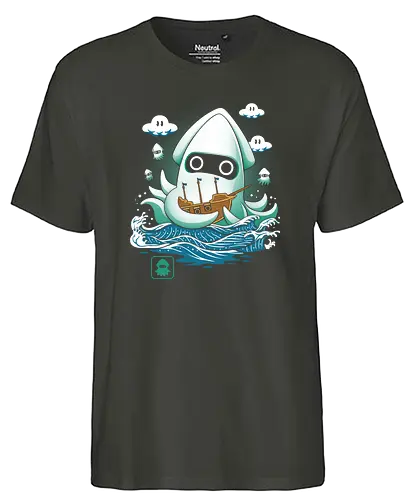 Blooper Kaiju - kaiju, monster, squid, japan, nippon, keiju, art, kunst, gaming, mashup, mario, Japanese - Fairtrade T-Shirt