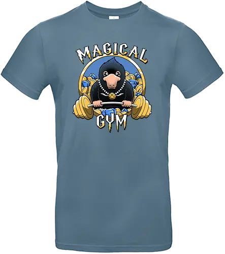 Magical Gym - fantastic, monster, gold, platypus, schnabeltier, maulwurf, mole, fantasy, gym, beast, steal - Standard T-Shirt