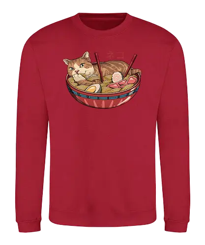 Neko Ramen 2 - ramen, neko, cat, katze, nudeln, noodles, noodle soup, soup, suppe, japan, nippon, food, essen - Sweatshirt