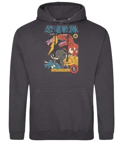 Dino Sentai - dinosaurier, japan, sentai, prehistoric, prähistorisch, dino, mammut. - Standard Hoodie