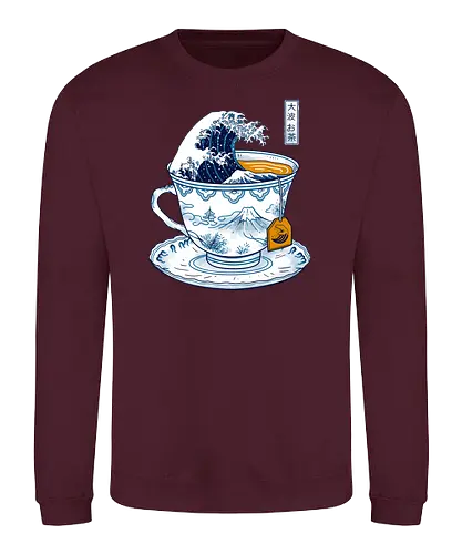 The Great Kanagawa T - tee, japan, welle, fuji, fujisan, tcup, grt wave off kanagawa, ttime - Sweatshirt
