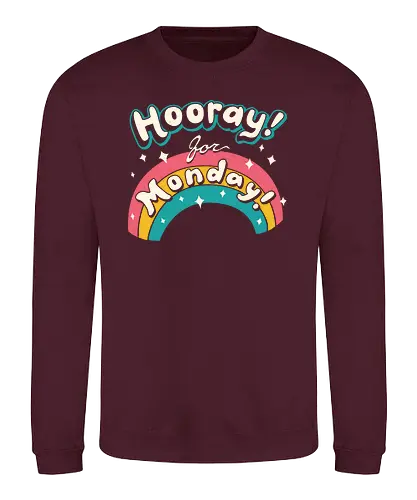 Sarcastic Monday - monday, montag, sarcastic, ironic, rainbow, regenbogen, cute, kawaii - Sweatshirt