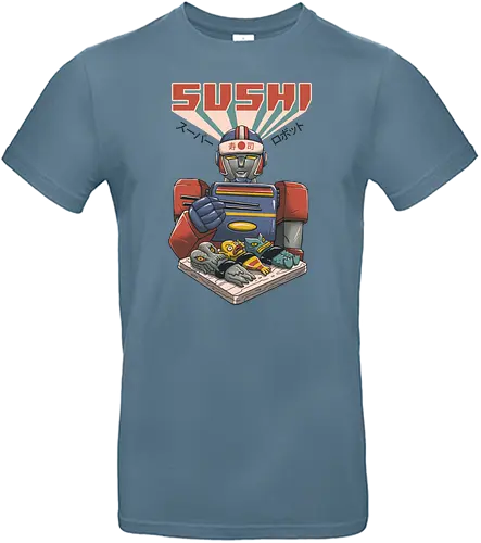 Super Sushi Bot - sushi, bot, robot, food, essen, fish, fisch, maki, nigiri, cthulhu, Japanese - Standard T-Shirt