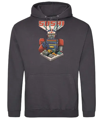 Super Sushi Bot - sushi, bot, robot, food, essen, fish, fisch, maki, nigiri, cthulhu, Japanese - Standard Hoodie