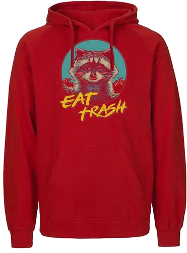 t Trash - raccoon, coon, waschbär, trash, müll - Fairtrade Hoodie