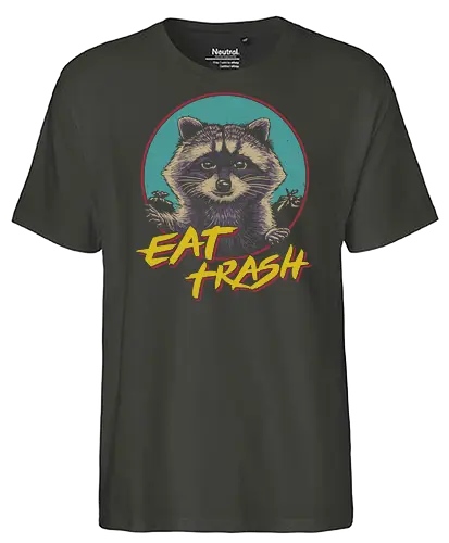 t Trash - raccoon, coon, waschbär, trash, müll - Fairtrade T-Shirt