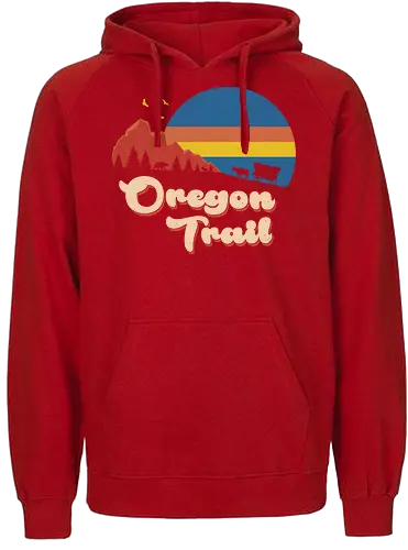 Retro Oregon Trail - oregon trail, planwagen, go west, wild west, wilder westen, retro, trail - Fairtrade Hoodie