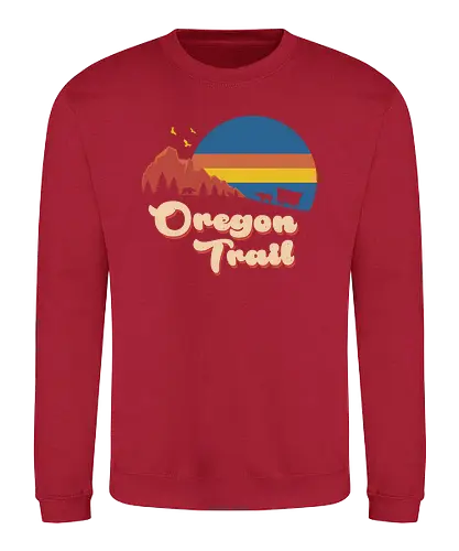 Retro Oregon Trail - oregon trail, planwagen, go west, wild west, wilder westen, retro, trail - Sweatshirt