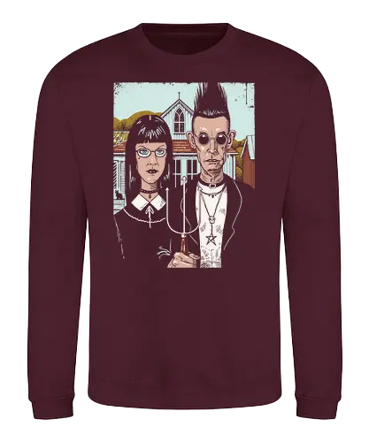 American Goth - horror, america, goth, gothic, halloween - Sweatshirt