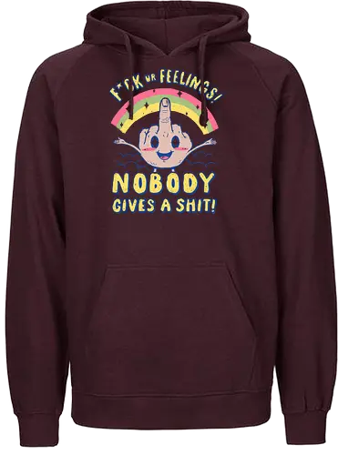 Nobody Gives a Shit! - Hater, Feelings, regenbogen, glitter, Statement, rainbow, glitzer - Fairtrade Hoodie