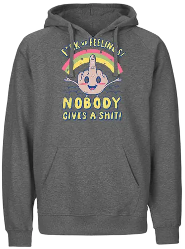 Nobody Gives a Shit! - Hater, Feelings, regenbogen, glitter, Statement, rainbow, glitzer - Fairtrade Hoodie