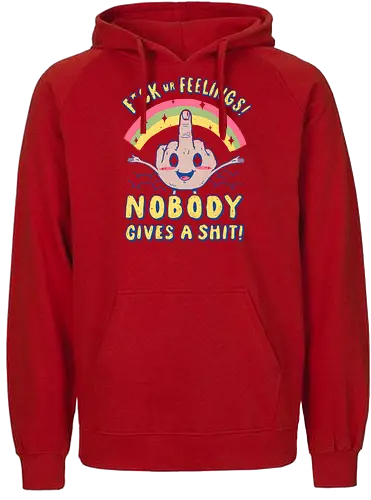 Nobody Gives a Shit! - Hater, Feelings, regenbogen, glitter, Statement, rainbow, glitzer - Fairtrade Hoodie
