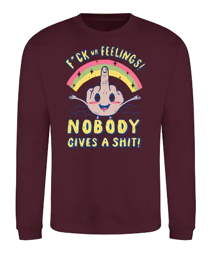 Nobody Gives a Shit! - Hater, Feelings, regenbogen, glitter, Statement, rainbow, glitzer - Sweatshirt