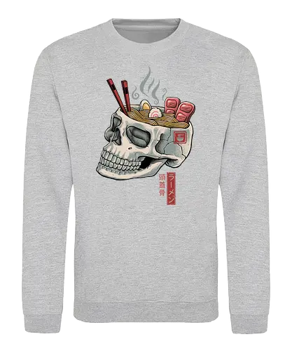 Ramen Skull - ramen, food, skull, skeleton, noodlesoup - Sweatshirt