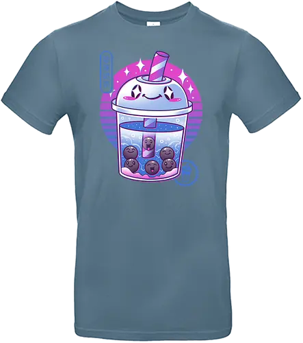Boba Wave T - boba, japan, food, Drinks, 80s, Bubble t, Milk t, t, Kor - Standard T-Shirt