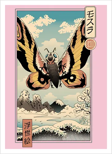 Ancient Moth Ukiyo-e