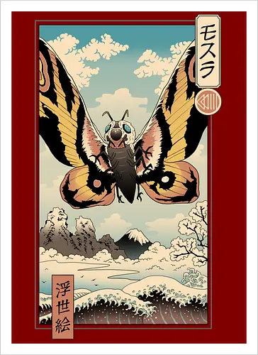 Ancient Moth Ukiyo-e